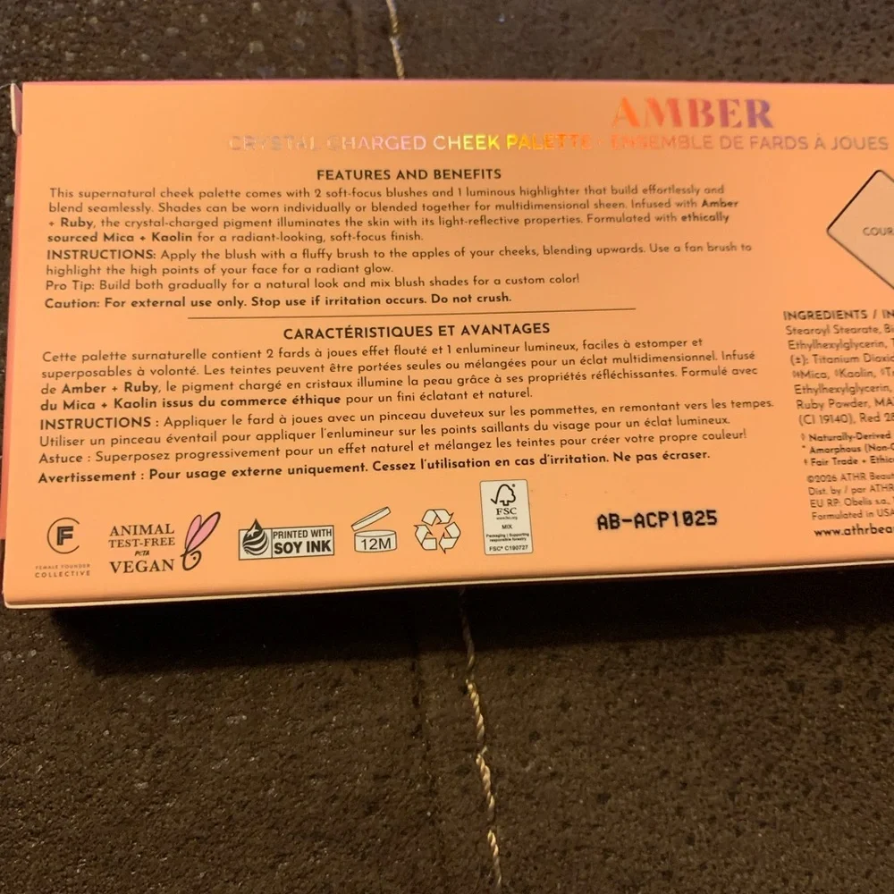 Aether ATRH BEAUTY Crystal Charged Cheek Palette